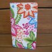 Fabric Checkbook Cover / Floral ID Wallet White with Pink Lily flower print / Ready to ship