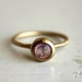 Reserved. Pink sapphire ring. Rose cut. 18K gold. engagement. India.