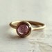 Pink sapphire ring. Rose cut. 18k gold. Engagement. Nolie.