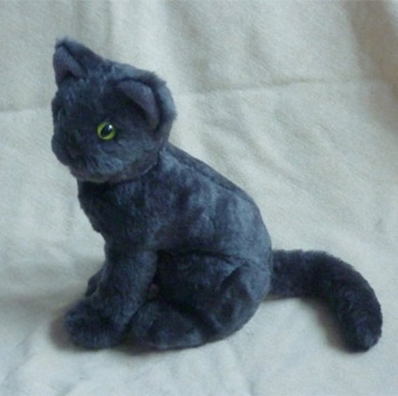 gray cat plush