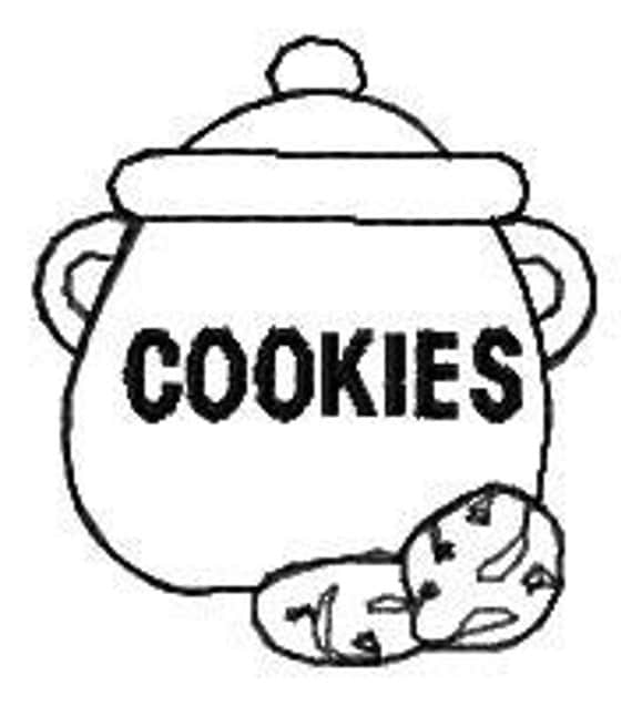 Cookie Jar Outline Embroidery Design by JEmbroiderynApplique