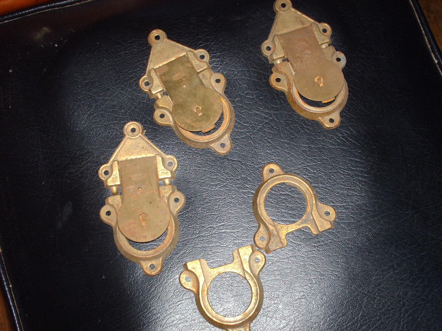 Vintage Brass Corbin Steamer trunk lock sets