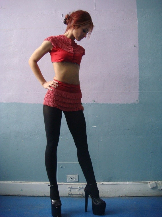 VTG 50s 60s Fringe Burlesque Outfit / Majorette by HouseOfRenata
