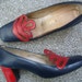 Vintage 60's Red Blue Shoes Palizzio / Grand Prix / Mod