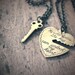 2 necklace set - He Who Holds The Key can Unlock my Heart