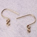 5 pairs brass swirly loopy hook style ear wires in 20 ga brass wire - jewelry findings/jewellery findings.