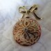 Vintage Monet, Ruby Red,Cloisonnne Christmas Ornament Brooch, Encrusted w/ Rhinestones. In It's Original Box.