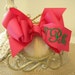 MONOGRAMMED HAIR BOW Boutique Style Custom Made monogrammed grosgrain hairbow