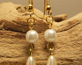Earrings - Swarovski Pearl Teardrop Earrings