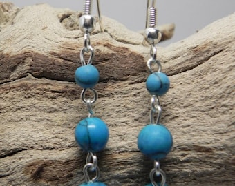 Turquoise Semi-Precious Dangle Earring