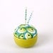 Pincushion, Lime Green Turquoise, Modern, Mod, Happiness, Sewing Tool, Pin Cushion