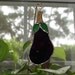 Stained Glass Vivid "Eggplant" Garden Plant Stake/Garden Marker