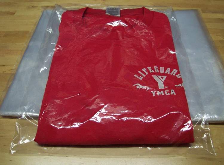100 9x12 Clear Poly T Shirt Plastic Bags w/ 2 Flap
