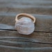 Double Terminated Tibetan Quartz Wire Ring in Gold