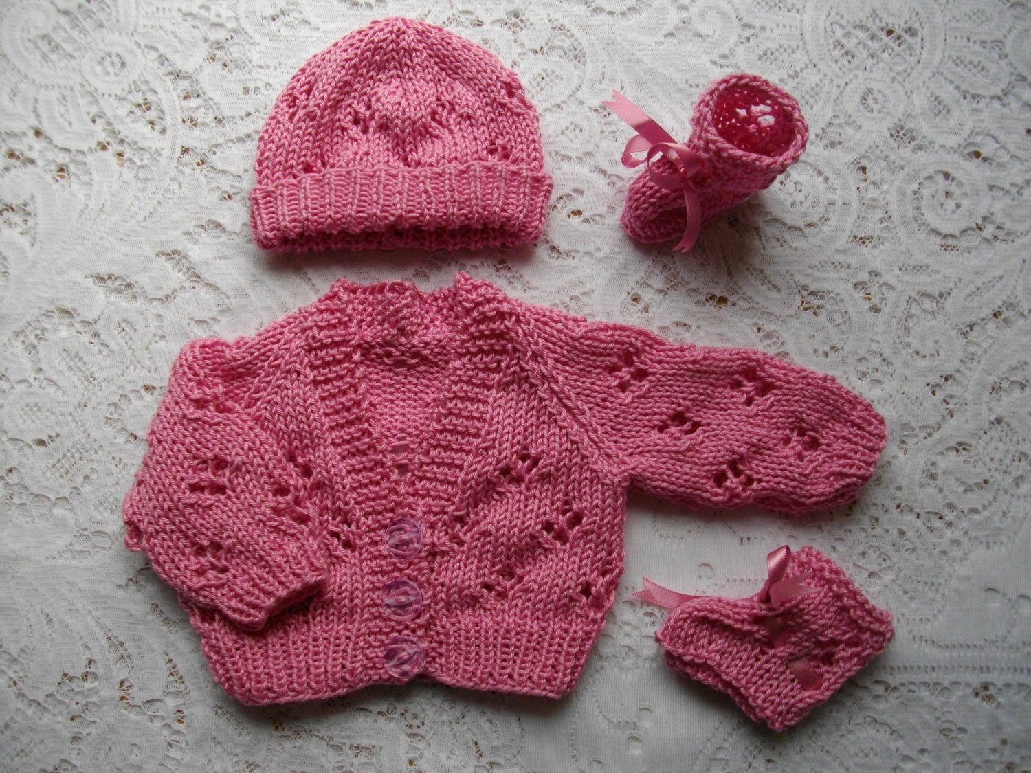 Knitting PATTERN No 15 Premature Baby Cardigan By DollieBabies