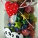 Pandas with Red Heart Jar filled with Origami Lucky Stars