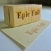 Epic Fail Stamp - Large Rubber Stamp on Wood Backing.