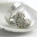 Spoon Ring, Silver Spoon Ring - Daisy 1910, Antique Spoon Ring