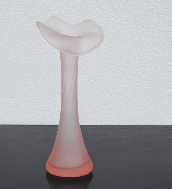 Vintage Pink Glass Vase Satin Jack in Pulpit