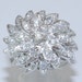 RESERVED for Jeff Vintage 14K White Gold Diamond Cluster Cocktail Ring
