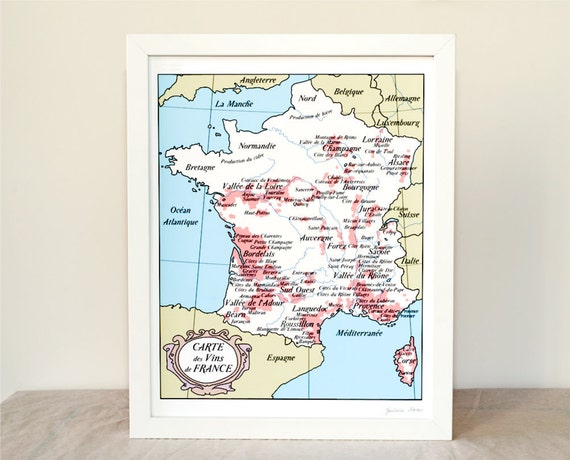 8x10 wine maps