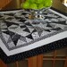 Black and White Quilt, Tabletopper Graphic Quilt, Modern Quilt