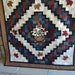 Americana Fall Maple Leaf and Patchwork Lap TV Quilt 58 inch square