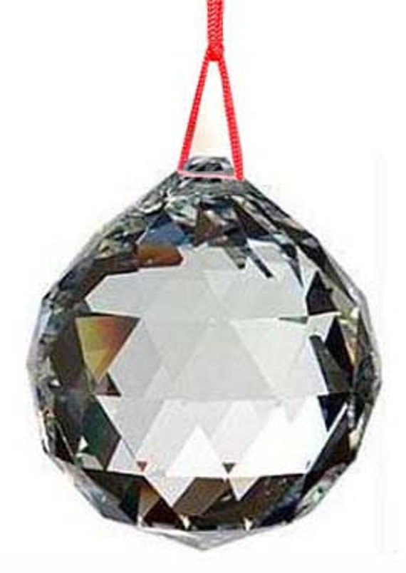 1 Feng Shui Faceted Crystal Prism Ball 20mm on by BlissCrystals