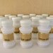 Vintage Milk Glass Spice Jars Set original labels