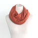 Heathered Rust Orange Chunky Infinity Circle Scarf Stretch Jersey Knit FREE SHIPPING