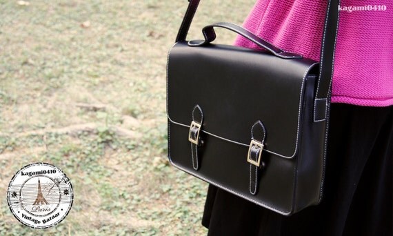 double buckle satchel bag