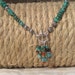 RESERVED Listing For Souma, Reserved listing Turquoise & Silver Necklace, handmade Silver, front closure design, Sundance