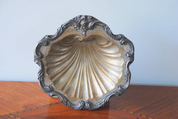 W & S Blackinton Fine Silver Plate Seashell Tray by AntiqueLane