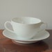 SALE White Teacup and Saucer Pre-World War II Fraureuth Germany Collectible
