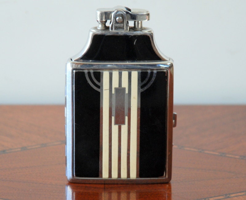 Art Deco Ronson Cigarette Case and Lighter