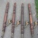amazing mahogany and IRON LION TABLE glass ball and claw legs only
