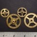 Steampunk parts Antique brass clock work gears cogs wheels vintage for goggles sculpture jewelry industrial assemblage altered art 2117