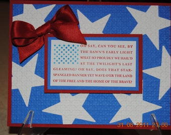 Items Similar To Stampin Up Handmade Greeting Card: Memorial Day, 4th 