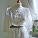Vintage / White embroidered / openwork / summer dress / Edwarian / romantic Alice/ medium