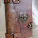 Luxry handmade blank leather journal notebook with antique ''Heart'' design