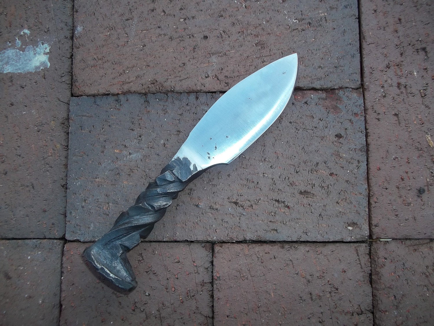blacksmith railroad spike knife