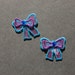 2pc Embroidered 3D Bow
