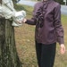 Upcycled Moonlight and Shadows Steampunk Blouse w/ Vintage Mother of Pearl Buttons & Tatted Lace Collar