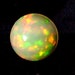 Ethiopian Welo Hydrophane Opal 6mm Round Cut .65cts Welo Rainbow Pattern