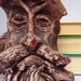 Vintage Hand Carved Candle, Old Man in Tree