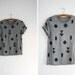 Shirt - grey / blue - random geometry