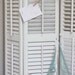 Pair of Old Shutters - Shabby White