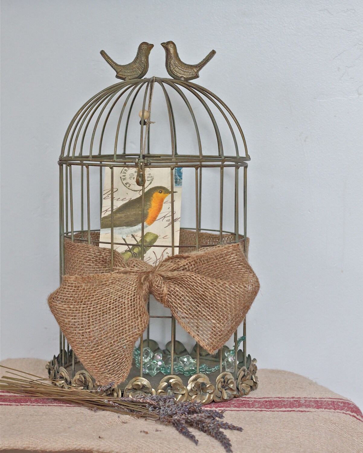 Rustic Metal Bird Cage for Wedding or Home and Garden