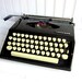 Vintage Typewriter Adler Tippa S Manual Portable Black Chrome Typewriter