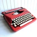 Vintage Typewriter Pink Red Royal Parade Manual Typewriter